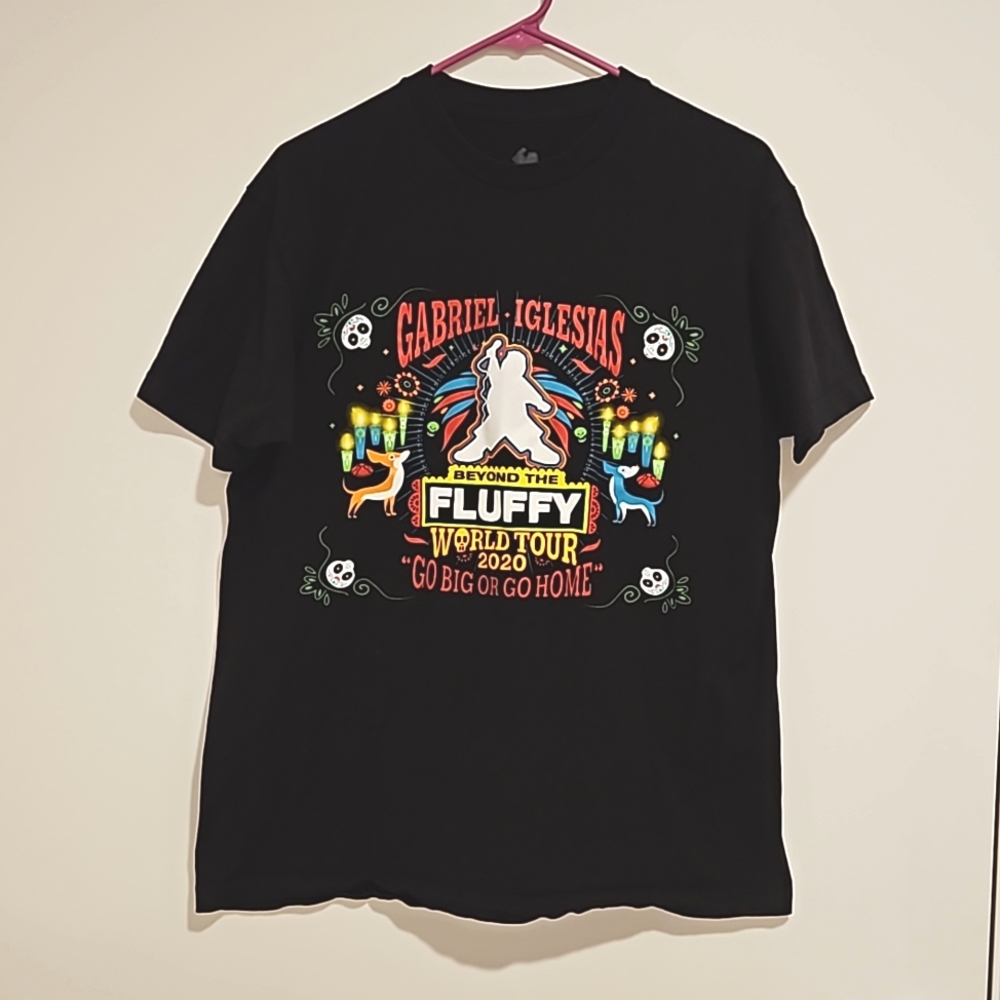 Gabriel Iglesias Beyond the Fluffy World Tour 2020 Sizes Lg and 4XL tee EUC